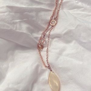 3 tiered necklace in rose gold